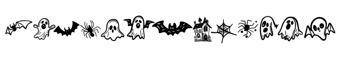 Spooky doodle Font LOWERCASE