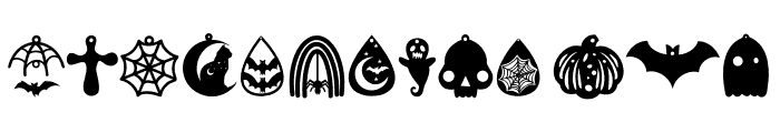 Spooky earrings Font UPPERCASE