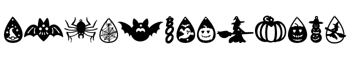 Spooky earrings Font UPPERCASE