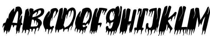 SpookyChristmas-Italic Font UPPERCASE