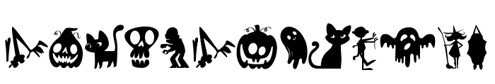 SpookyHoliday-Regular Font LOWERCASE