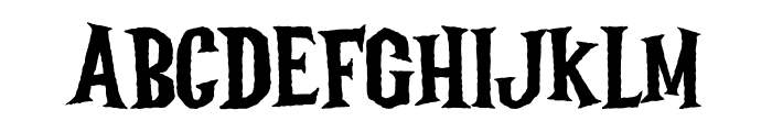 Spookyman Rough Font UPPERCASE