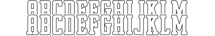 Sporteam Extra Outline Font LOWERCASE