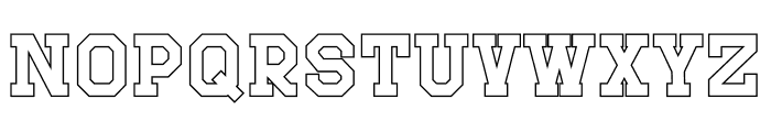 Sportfield Varsity Outline 1 Font UPPERCASE