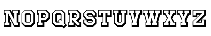 Sportfield Varsity Shadow Font UPPERCASE