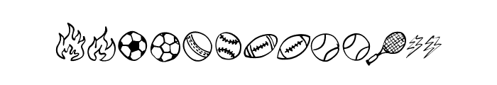 Sports Fan Symbols Font LOWERCASE