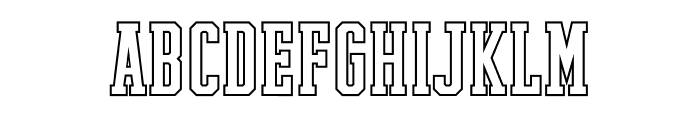Sports Outline Font UPPERCASE