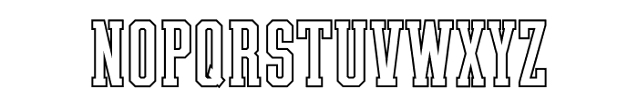 Sports Outline Font UPPERCASE