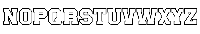 Sports Team Outline Font UPPERCASE