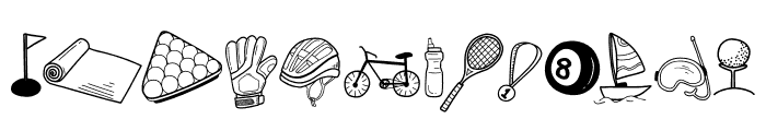 Sports doodle Regular Font LOWERCASE