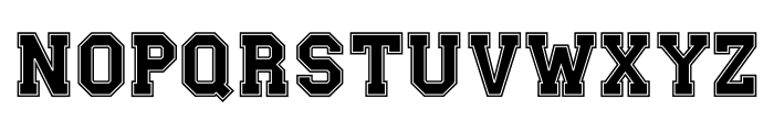 Sporty University Outline Font UPPERCASE