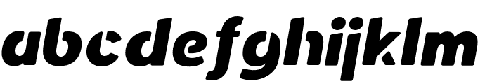 Spotlight Regular Stencil Italic Font LOWERCASE