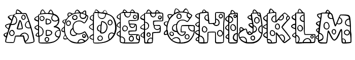 Spotty Dinosaur By Sque Regular Font UPPERCASE