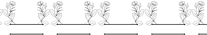 Spring Blossom Line Monogram Font OTHER CHARS