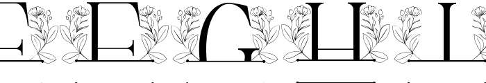 Spring Blossom Line Monogram Font UPPERCASE