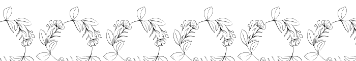 Spring Blossom Monogram Font OTHER CHARS