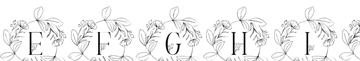 Spring Blossom Monogram Font UPPERCASE