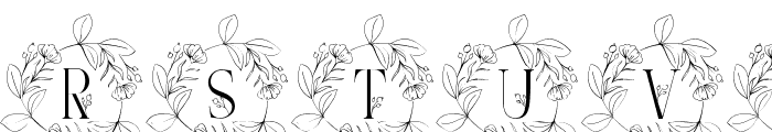 Spring Blossom Monogram Font UPPERCASE