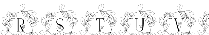 Spring Blossom Monogram Font LOWERCASE