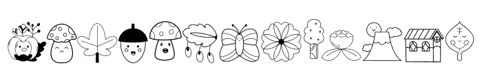 Spring Dingbats Font UPPERCASE