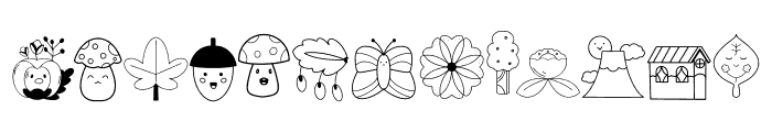 Spring Dingbats Font LOWERCASE