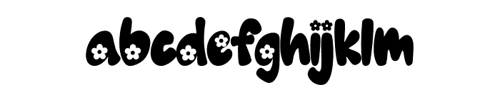 Spring Flower Black Font LOWERCASE