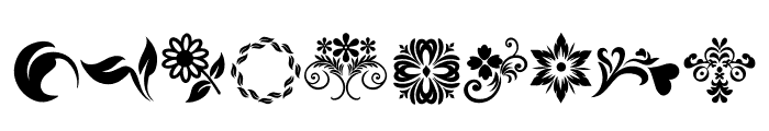 Spring Flower Motifs Font OTHER CHARS