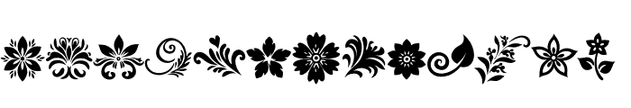 Spring Flower Motifs Font UPPERCASE