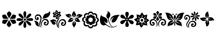 Spring Flower Motifs Font UPPERCASE