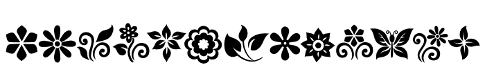Spring Flower Motifs Font LOWERCASE