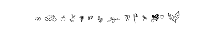 Spring Flowers Doodle Font LOWERCASE