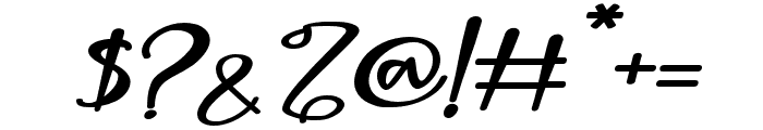 SpringSunshine-Italic Font OTHER CHARS