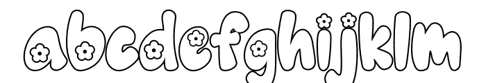 Springflower Outline Font LOWERCASE