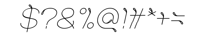 Sprout and The Bean Italic Font OTHER CHARS
