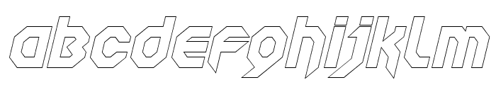 SquaredronOUT-Italic Font LOWERCASE