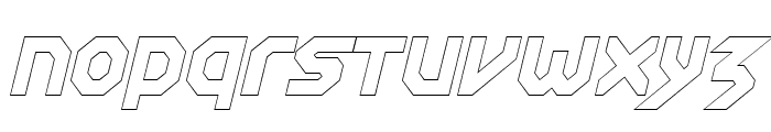 SquaredronOUT-Italic Font LOWERCASE