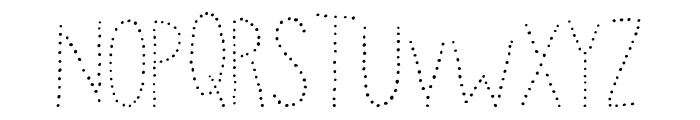 Stack up Dotted Font UPPERCASE