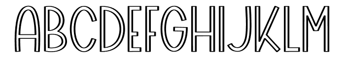 Stacked  Outline Font UPPERCASE