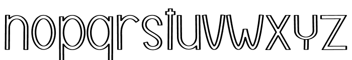 Stacked  Outline Font LOWERCASE