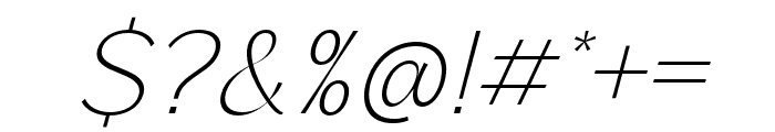 Stagnan-ThinItalic Font OTHER CHARS
