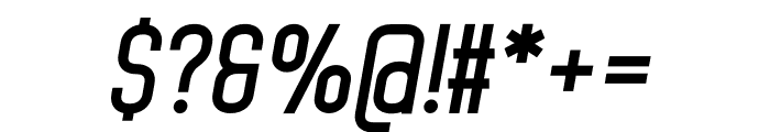 Standaris Semibold Italic Font OTHER CHARS