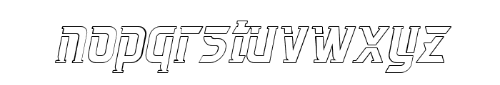 Stander Italic Outline Font LOWERCASE