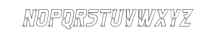 Stander-ItalicOutline Font UPPERCASE