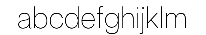 Standerd ExtraLight Font LOWERCASE