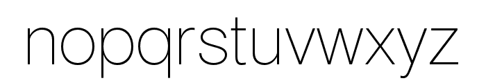 Standerd ExtraLight Font LOWERCASE