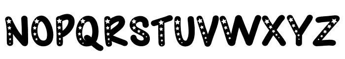 Star 4th July Font UPPERCASE