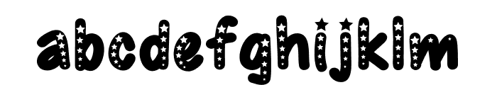 Star 4th July Font LOWERCASE