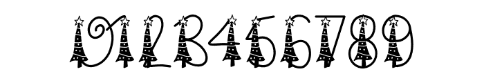 Star Christmas tree Font OTHER CHARS