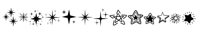 Star Doodle Font LOWERCASE