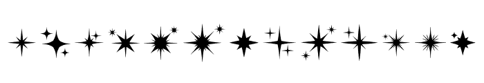 Star Sparkle Font LOWERCASE